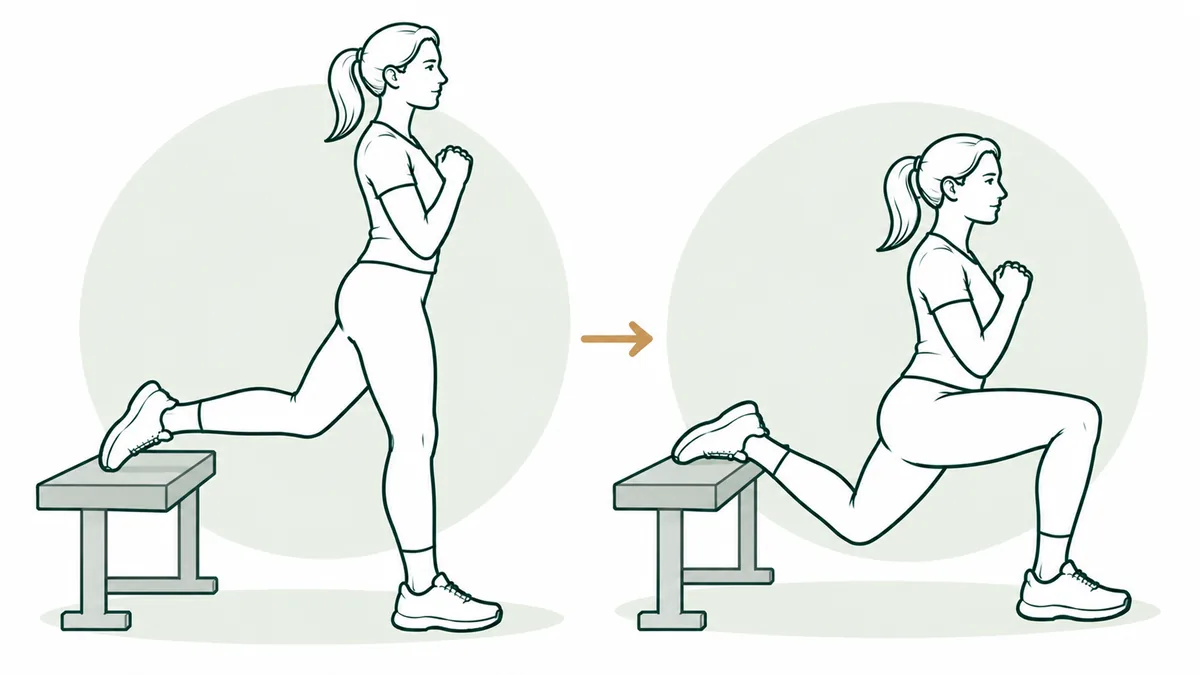 Bulgarian split squat: Tier 2 · Bodyweight Progression exercise