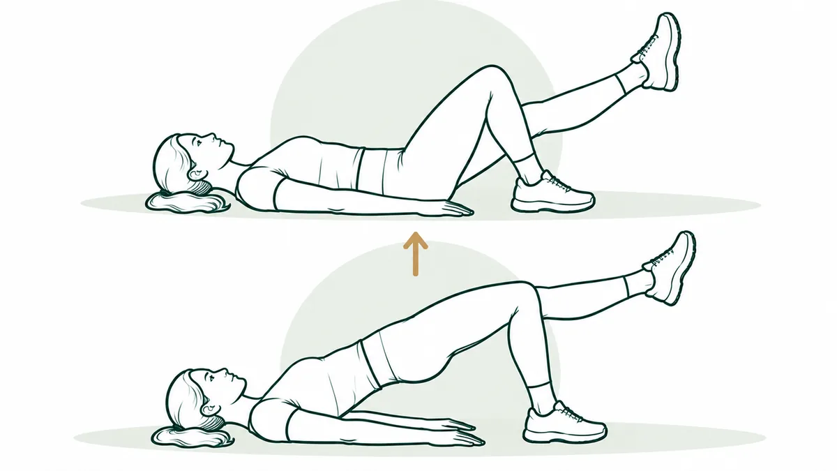 Single-leg glute bridge: Tier 2 · Bodyweight Progression exercise