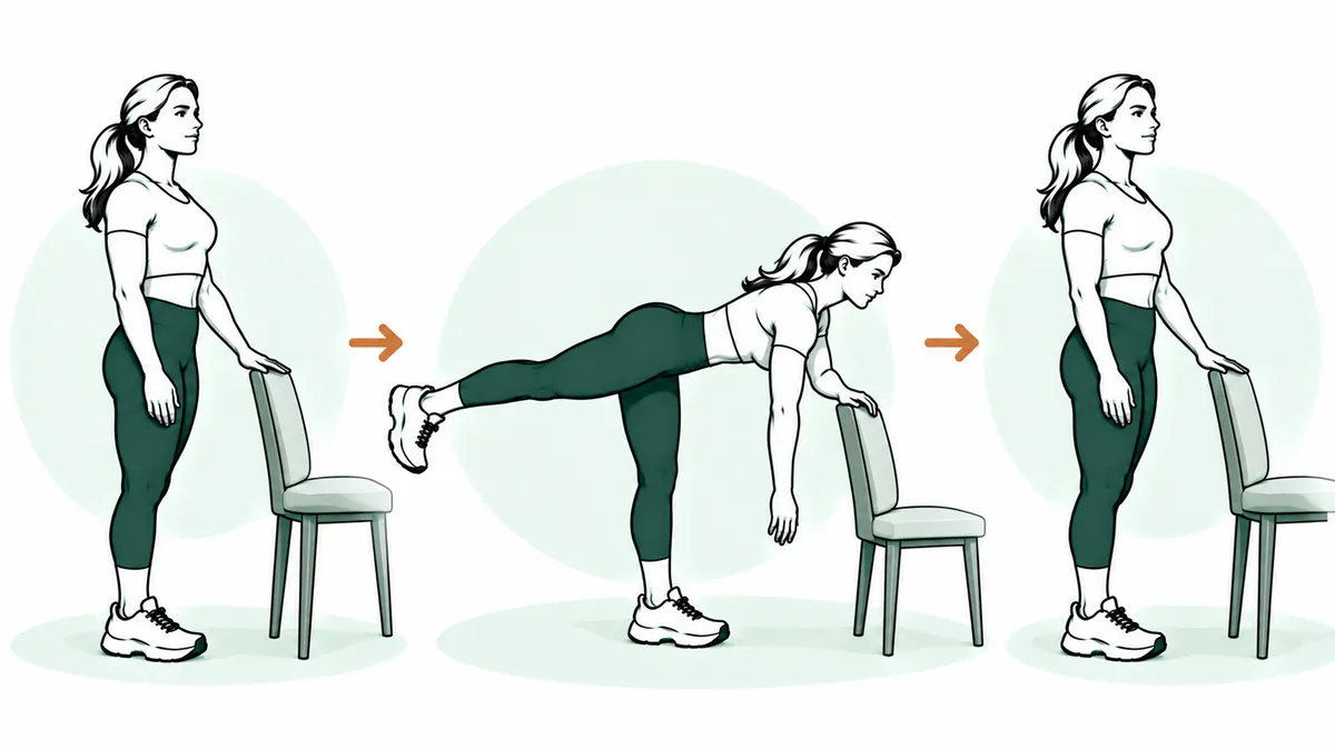 Single-leg Romanian deadlift (bodyweight): Tier 3 · Bodyweight Advanced exercise