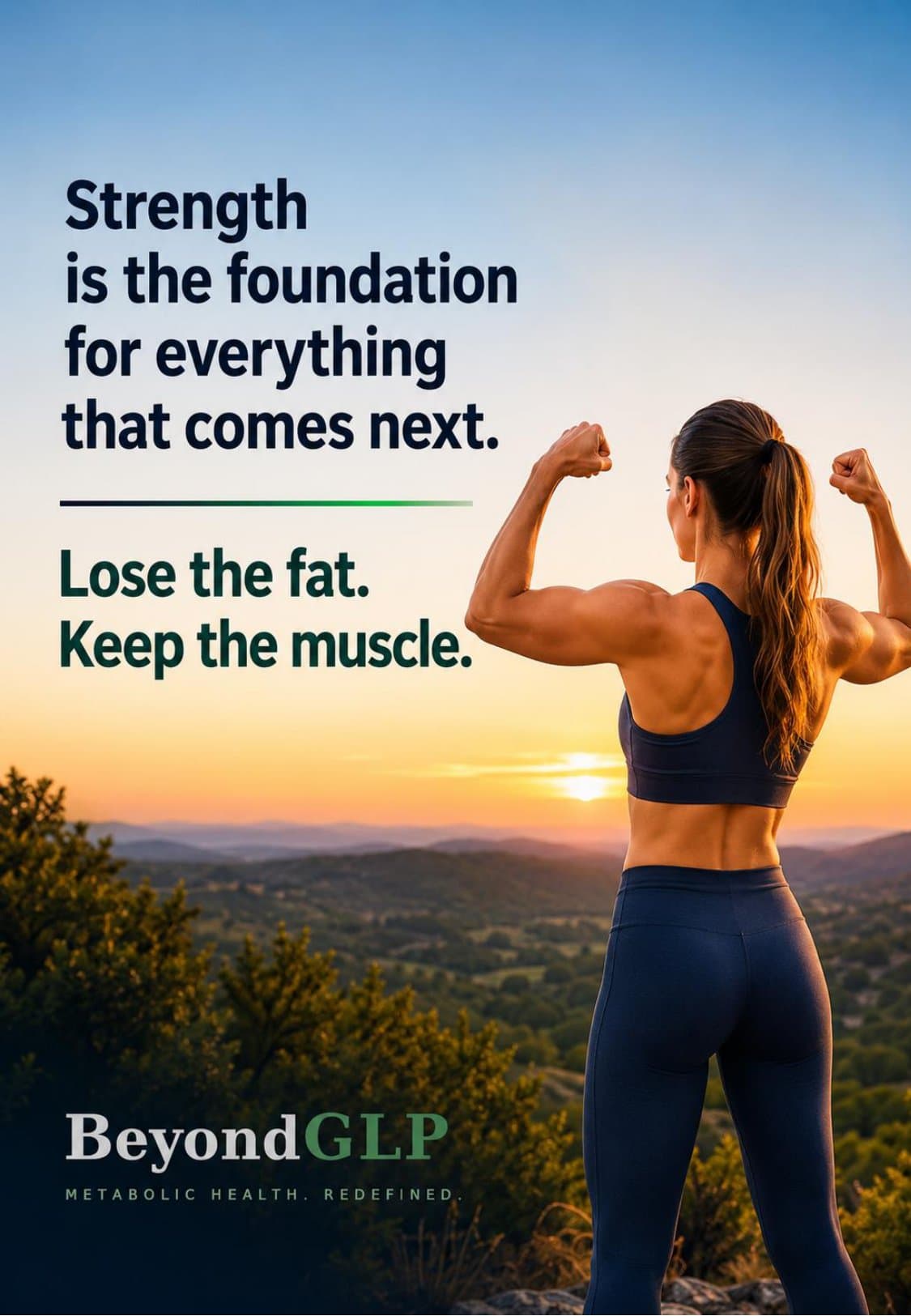 Cover of the GLP-1 Strength Plan, a 15-page guide to keeping lean mass while losing fat on a GLP-1.
