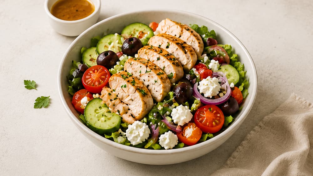 Chicken Greek Salad Bowl