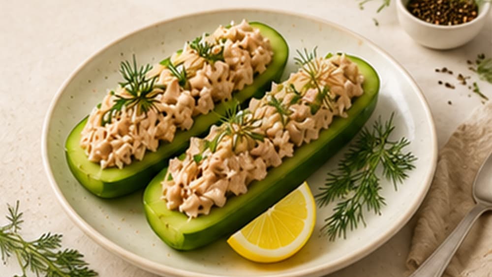 Tuna Cucumber Boats