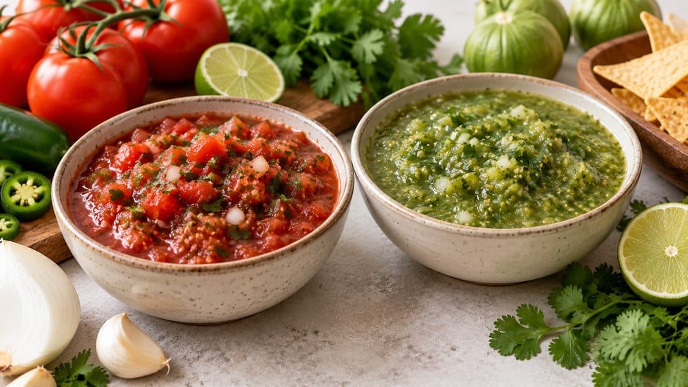No-Sugar-Added Salsa (Roja & Verde)