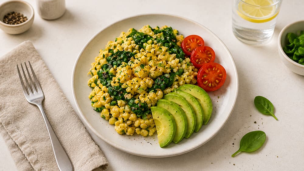 Egg Spinach Plate