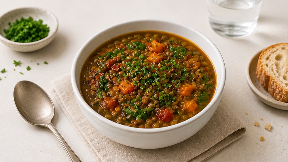 Lentil Spinach Stew